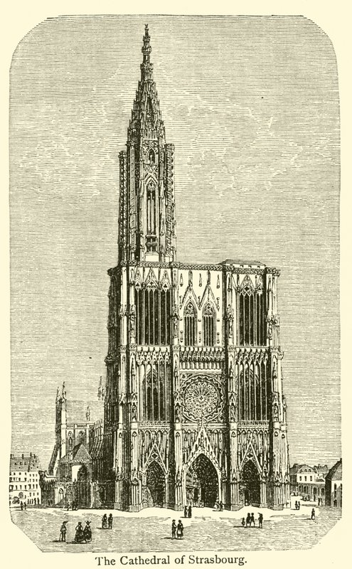 A strasbourgi katedrális (metszet) alkotó: French School
