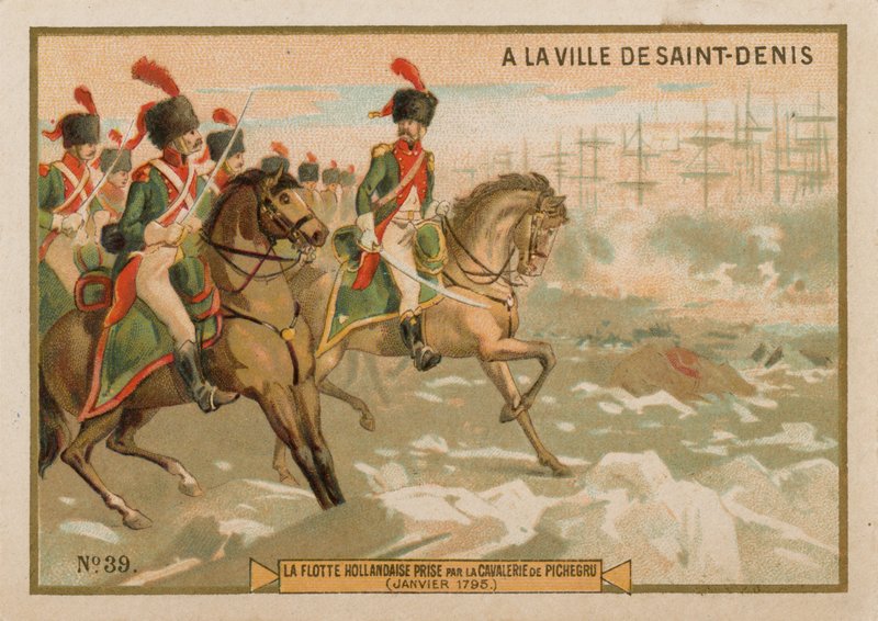 A francia lovasság által elfoglalt holland flotta 1795. január alkotó: French School