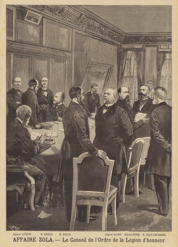 Emile Zola rágalmazási ügye – A Légió Rendjének Tanácsa dHonneur alkotó: French School