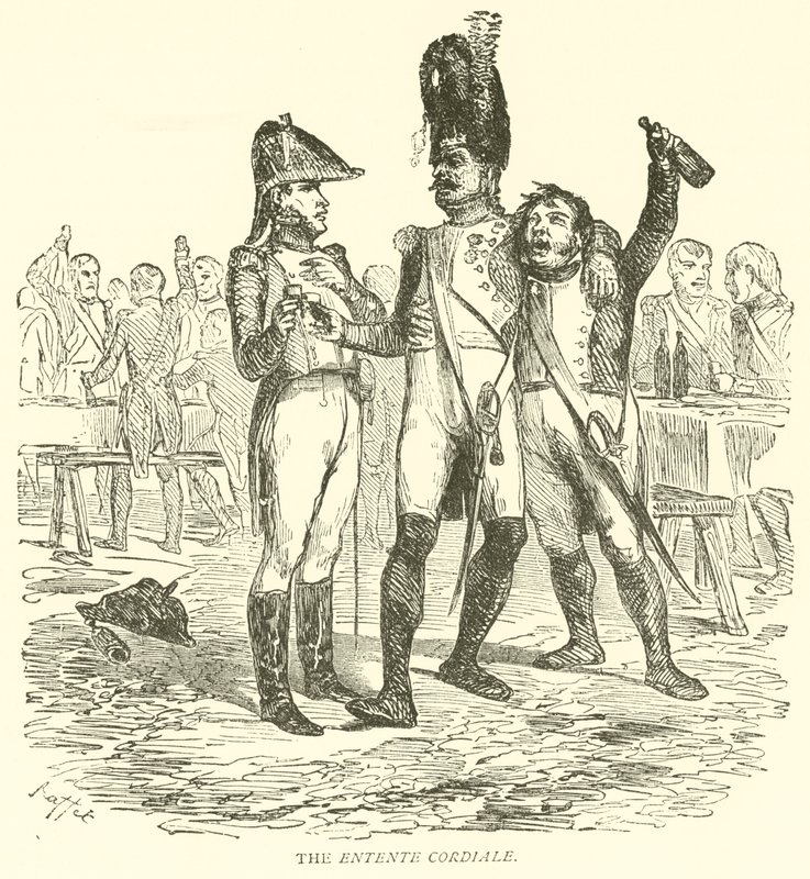 Az Entente Cordiale (metszet) alkotó: French School