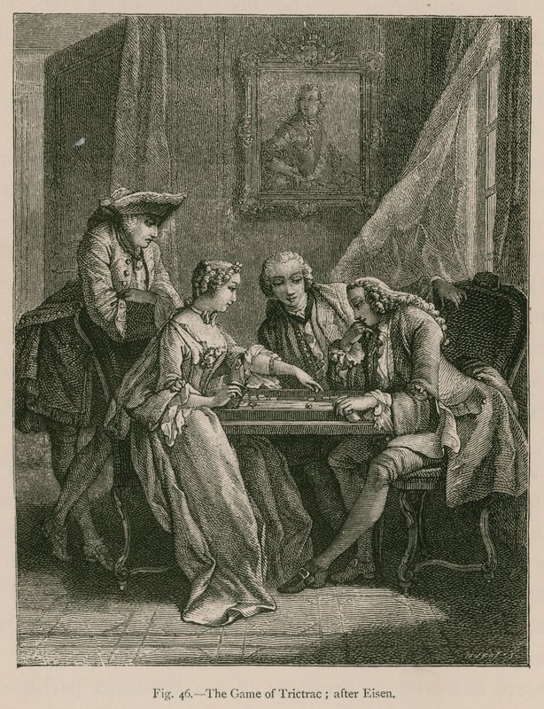 The Game of Trictrac; Eisen után alkotó: French School