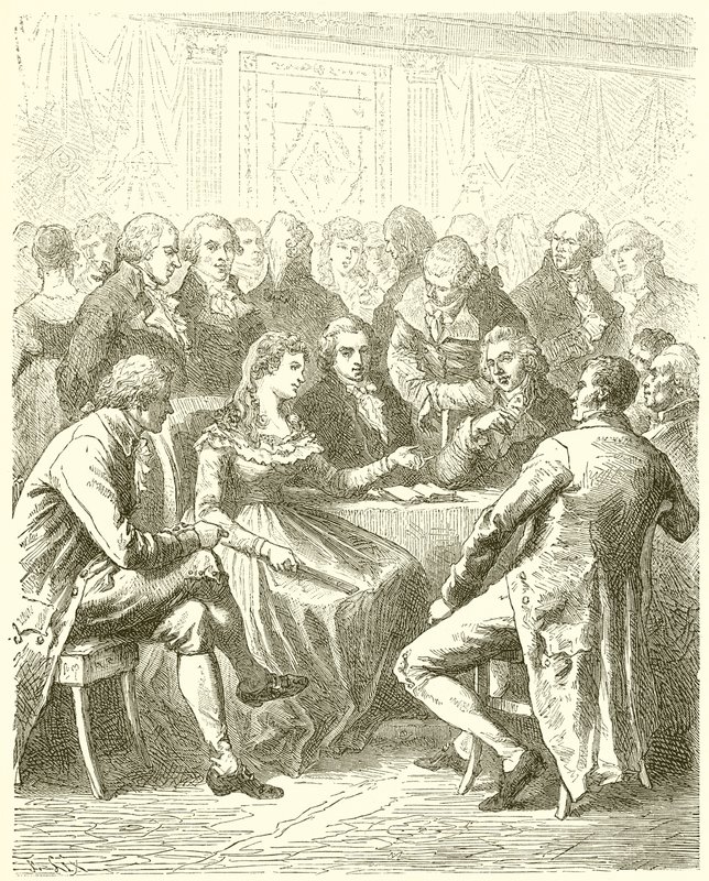 A Girondins otthonában, Madame Rolandban alkotó: French School
