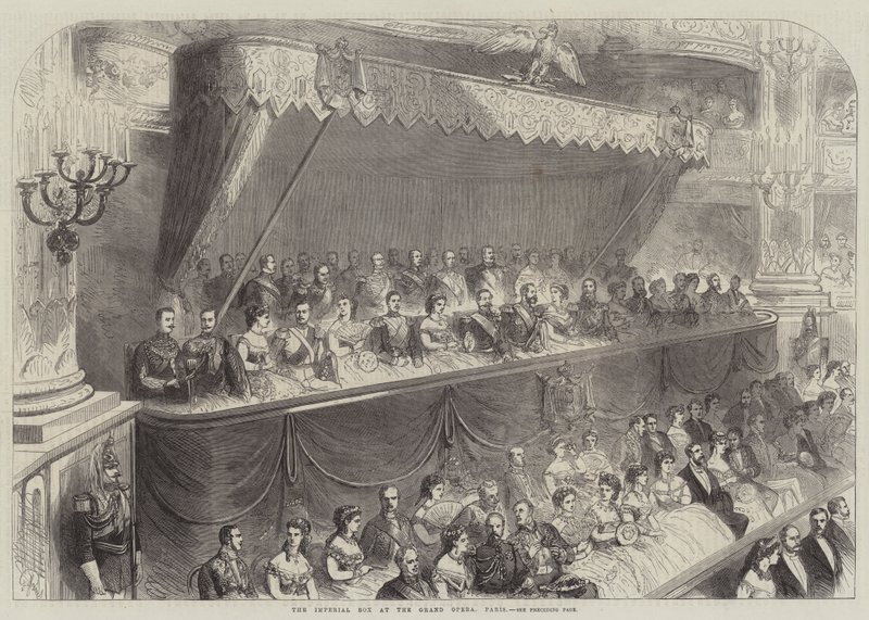 A császári doboz a párizsi Grand Operaházban alkotó: French School