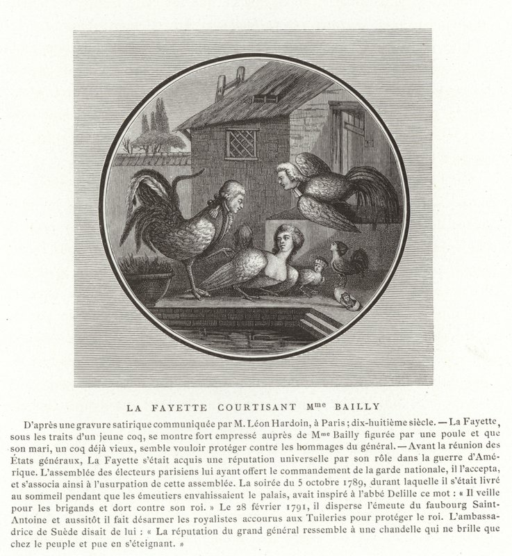 A Marquis de Lafayette Madame Baillynek udvarol alkotó: French School