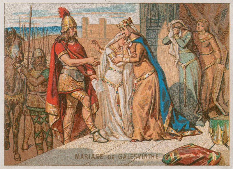 Galeswinthe házassága I. Chilperic királlyal alkotó: French School