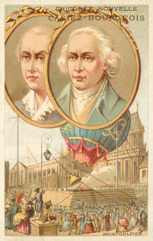 A Montgolfier testvérek (chromolitho) alkotó: French School