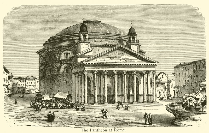 Pantheon Rómában (metszet) alkotó: French School