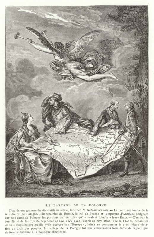 Lengyelország felosztása, 1772 alkotó: French School