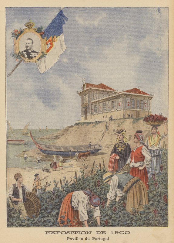 Portugál pavilon a párizsi Universelle Exposition 1900-ban (színes litó) alkotó: French School