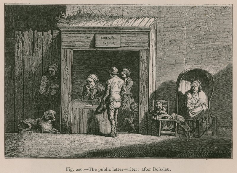 A nyilvános levélíró; Boissieu után alkotó: French School