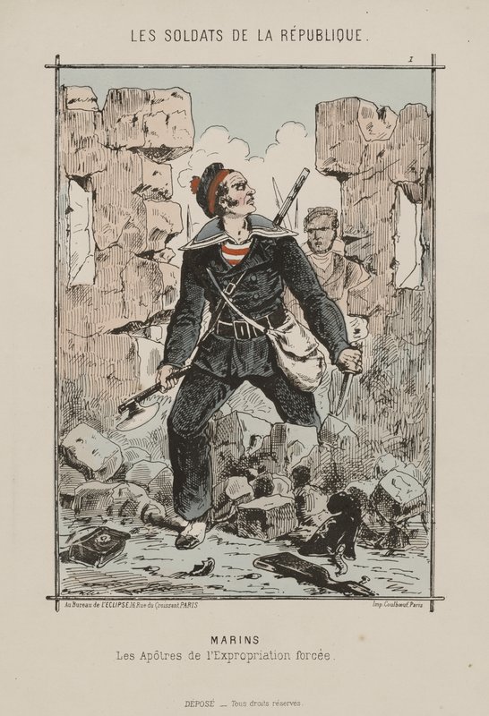 A Köztársaság katonái. Tengerészek: a kényszerkisajátítás apostolai (színes litho) alkotó: French School