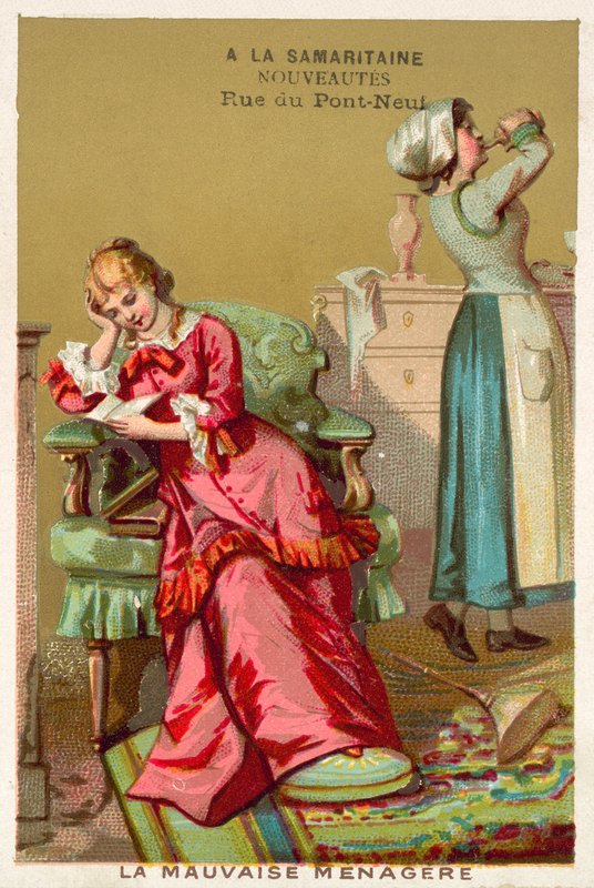 A rossz házvezetőnő (chromolitho) alkotó: French School