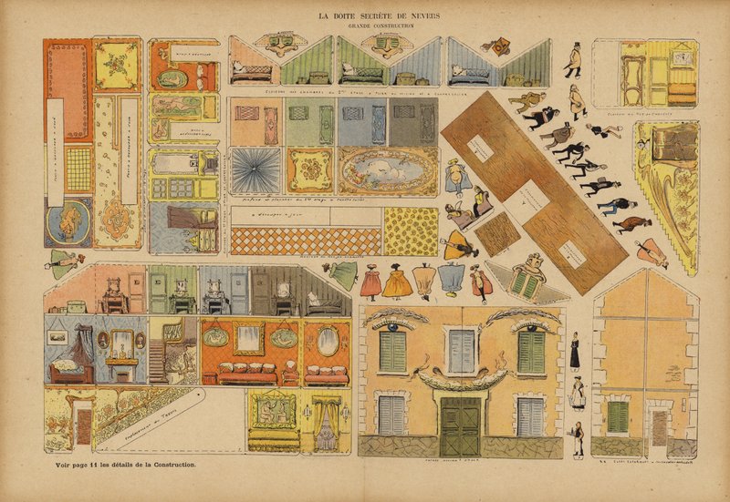 Nevers bordélyháza. Illusztráció a Le Rire-hez (színes litó) alkotó: French School