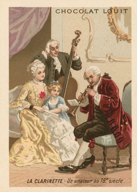 A klarinét: amatőr a 18. században alkotó: French School