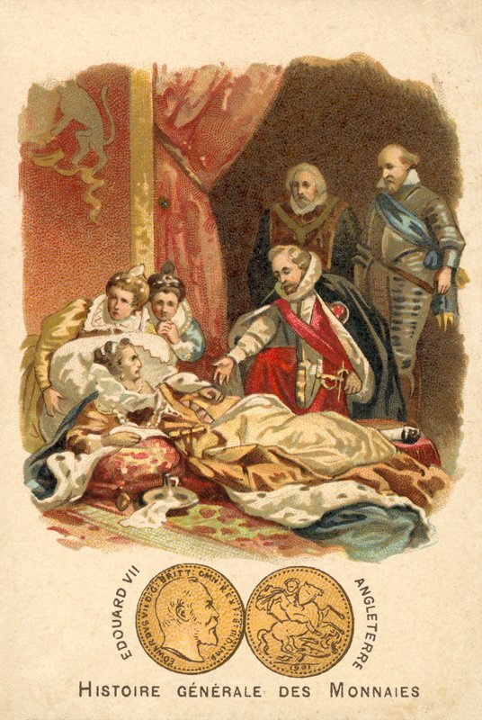 Az angol I. Erzsébet halála, 1603 alkotó: French School