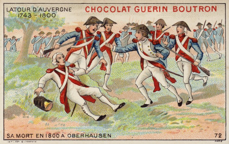 Theophile Corret, az auvergne-i torony halála az oberhauseni csatában alkotó: French School
