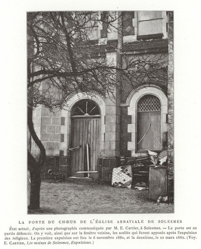 A franciaországi Solesmes apátsági templom kórusának ajtaja alkotó: French School