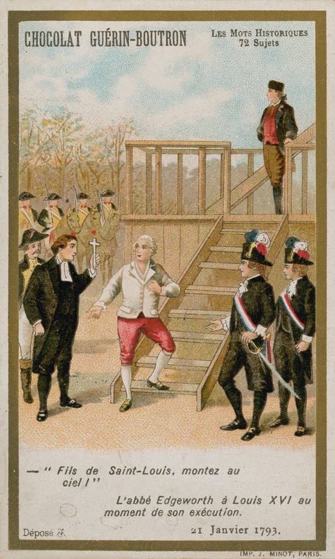 XVI. Lajos francia király kivégzése, 1793. január 21. (chromolitho) alkotó: French School