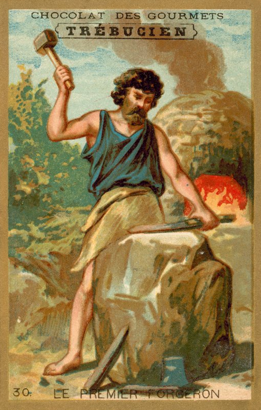 Az első kovács (chromolitho) alkotó: French School