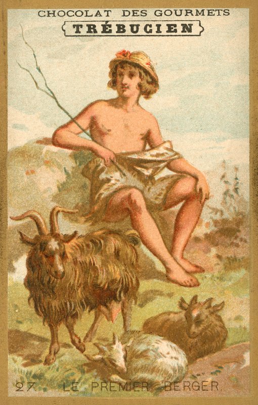 Az első pásztor (chromolitho) alkotó: French School