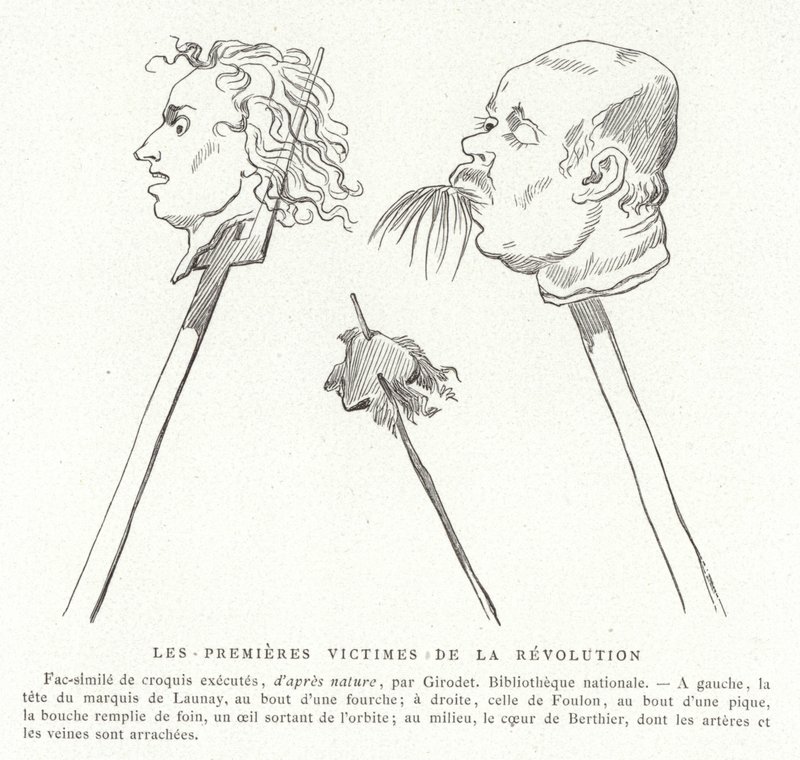 A francia forradalom első áldozatai, 1789. július alkotó: French School