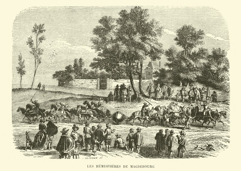 Magdebourg félgömbjei (metszet) alkotó: French School