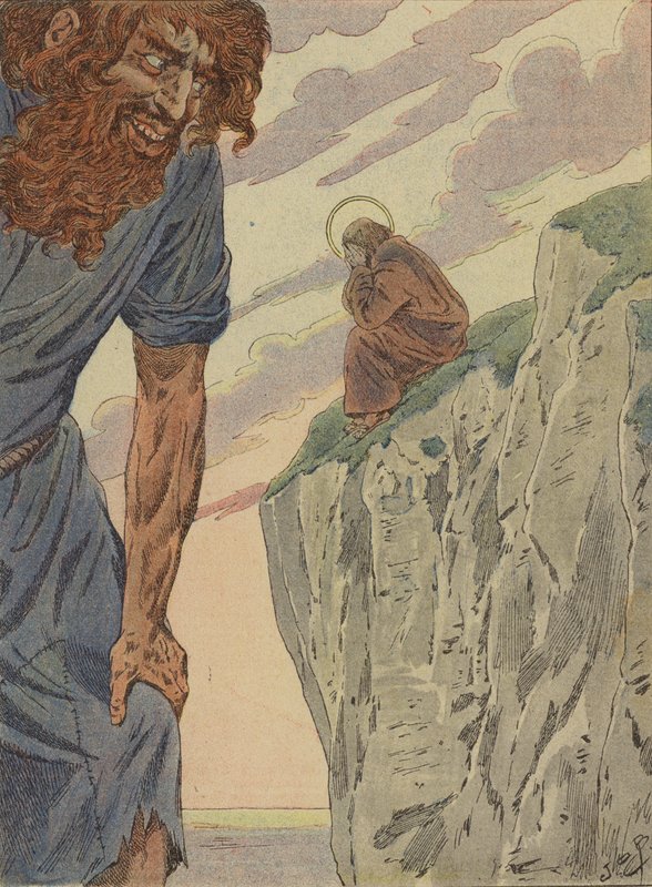 Szent Lőrinc és az óriásfinn legendája (színes litó) alkotó: French School