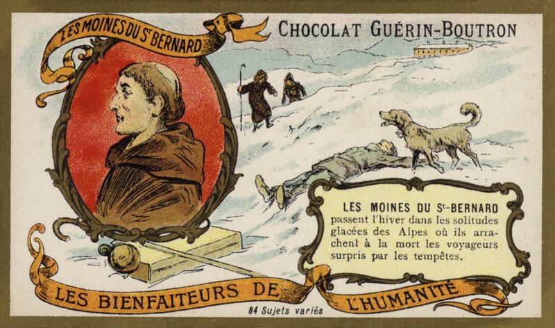 A Szent Bernát Hospice (chromolitho) szerzetesei alkotó: French School