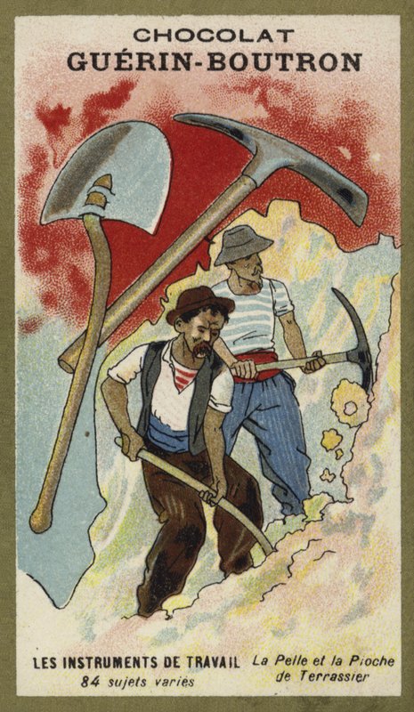 A navvys csákány és lapát alkotó: French School