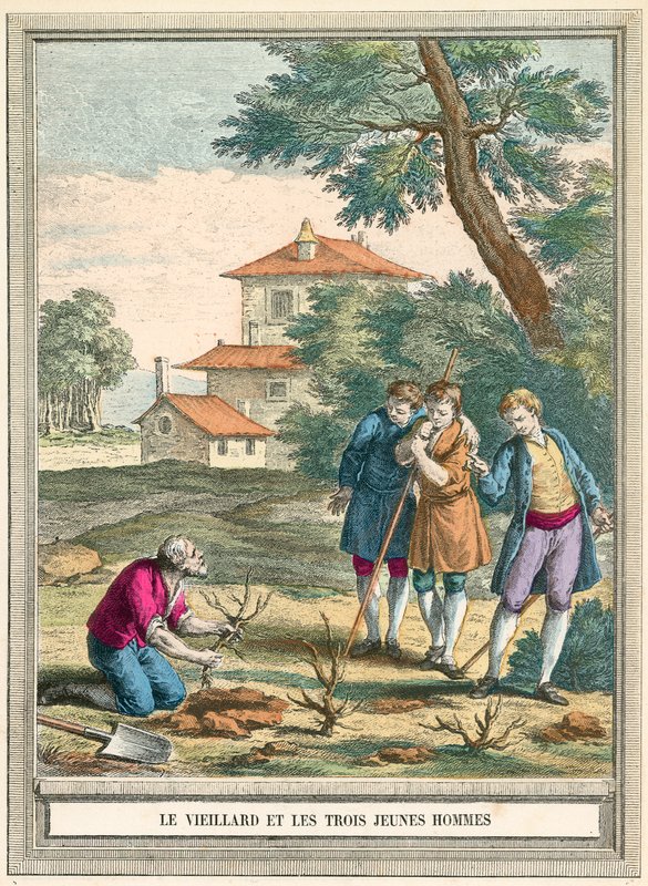 Az öreg és a három fiatal alkotó: French School
