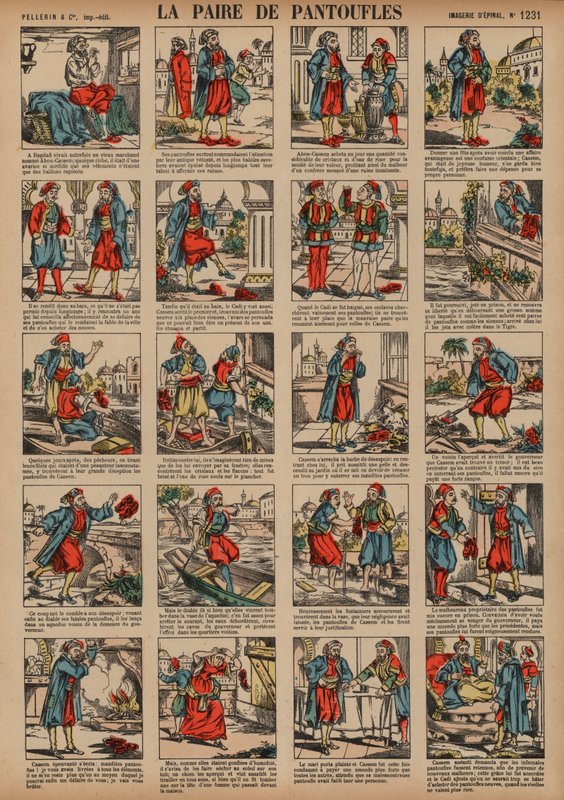 A papucs (színes gravírozás) alkotó: French School