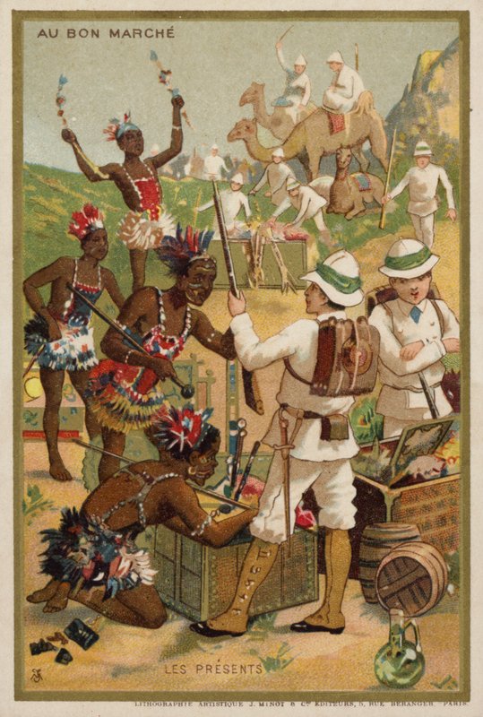 Az ajándékok (chromolitho) alkotó: French School