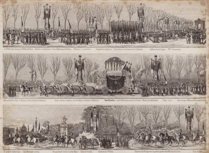 Napóleon újratemetésének körmenete, Párizs, 1840 alkotó: French School