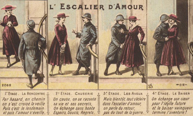 A szerelem előrehaladása (színes litó) alkotó: French School