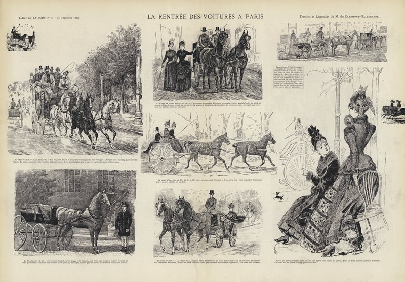 A kocsik visszatérése Párizsba (litho) alkotó: French School