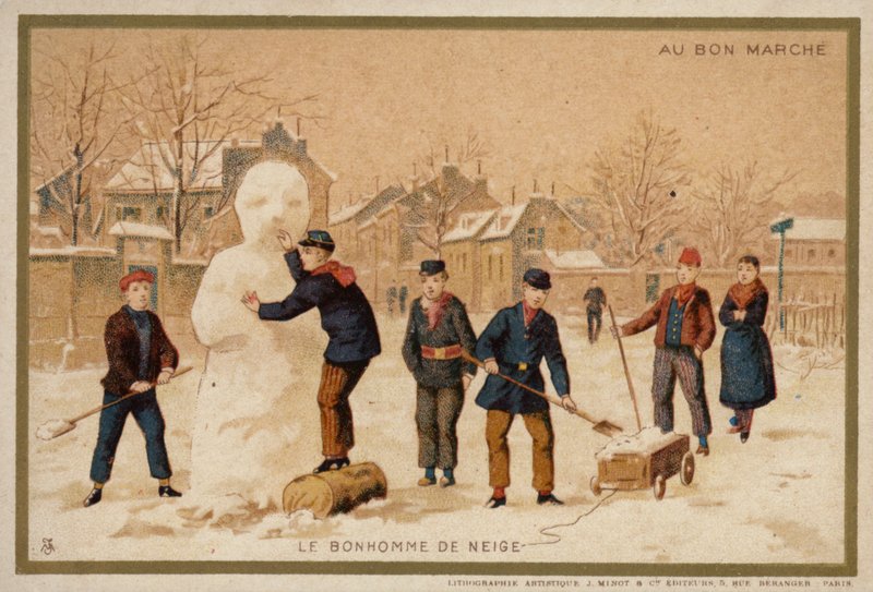 A hóember (chromolitho) alkotó: French School