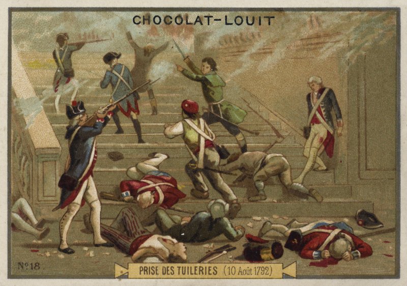 A Tuileries-palota megrohanása, francia forradalom, 1792. augusztus 10 alkotó: French School