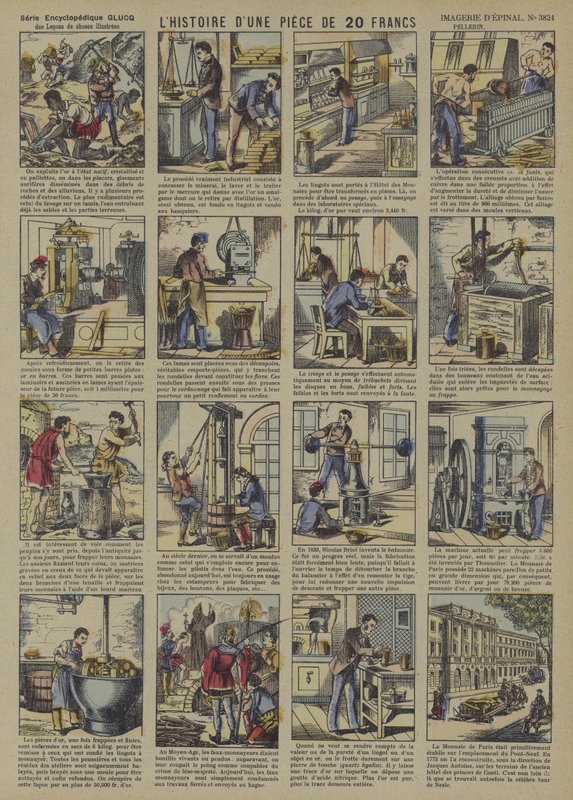 Egy 20 frankos érme története (színes litó) alkotó: French School