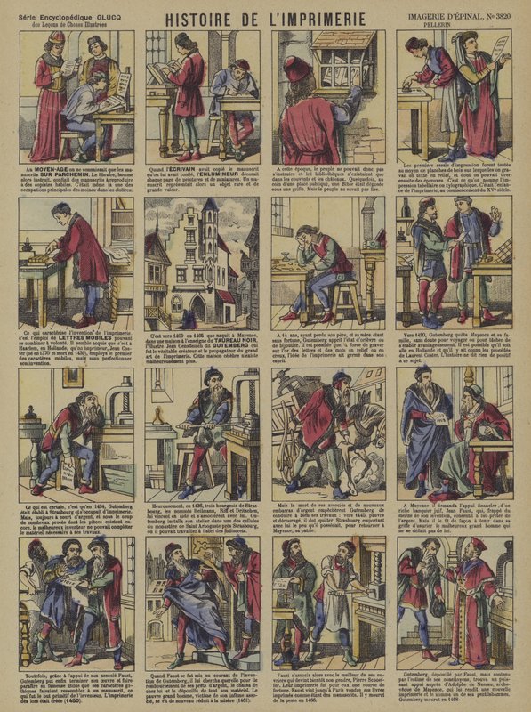 A nyomtatás története (színes litó) alkotó: French School
