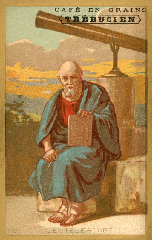 A teleszkóp (chromolitho) alkotó: French School