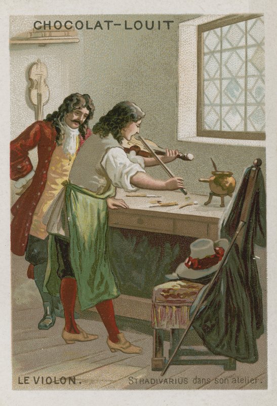 A hegedű: Stradivarius a műhelyében alkotó: French School