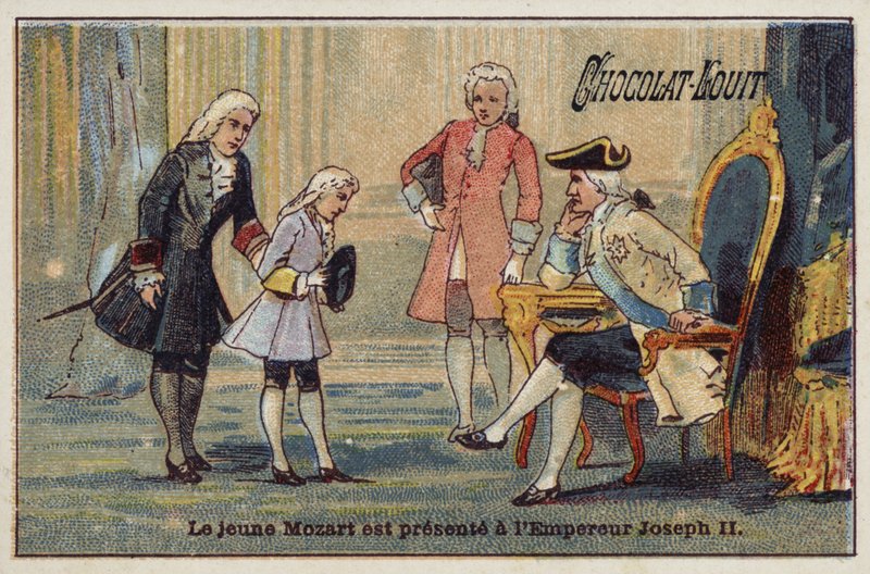 Az ifjú Mozartot II. József császárnak ajándékozzák alkotó: French School