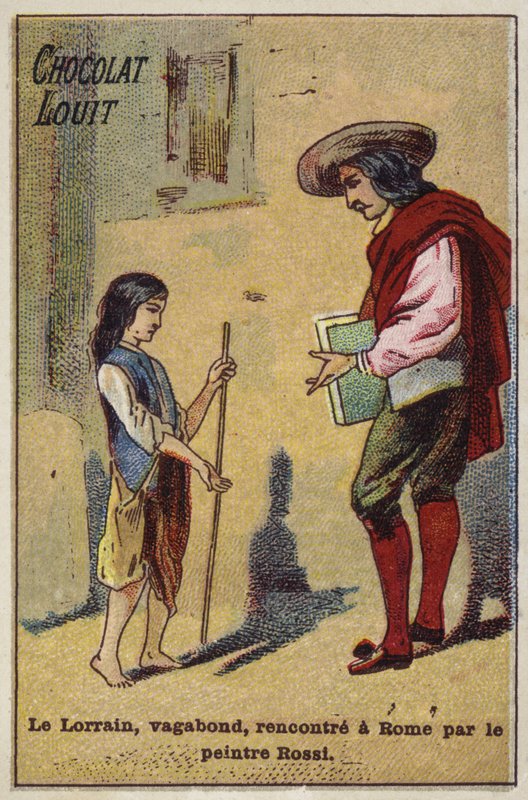 A fiatal csavargó, Claude Lorrain Rómában találkozik Rossi festővel alkotó: French School