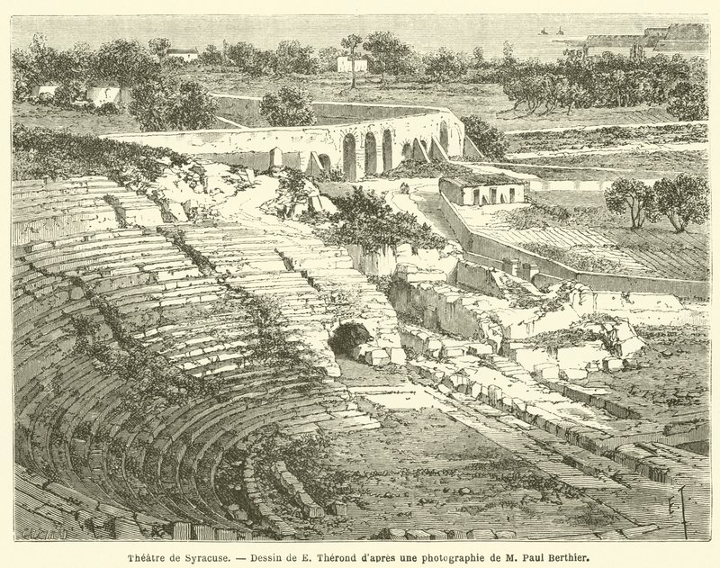 Theater de Syracuse (metszet) alkotó: French School