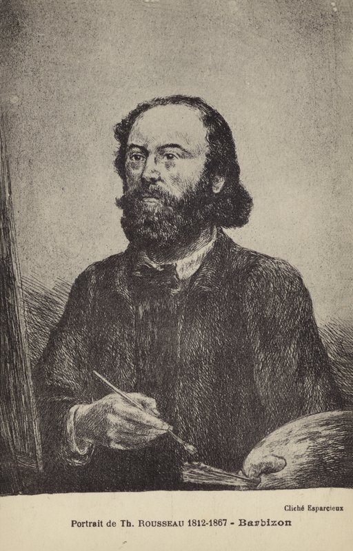 Theodore Rousseau, francia festő (litográfia) alkotó: French School
