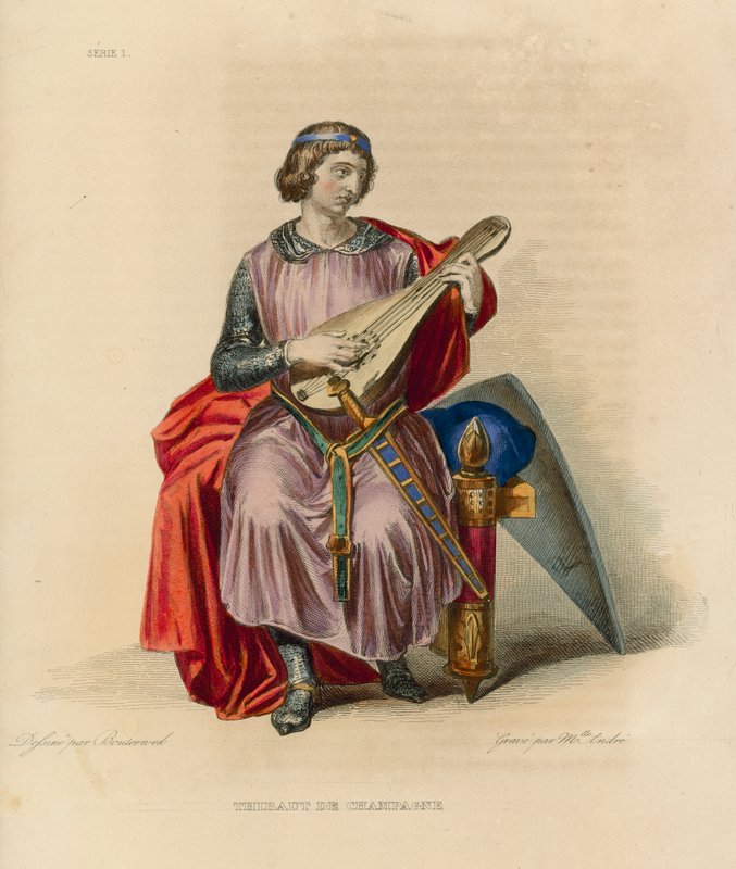 Thibaut de Champagne (színes metszet) alkotó: French School
