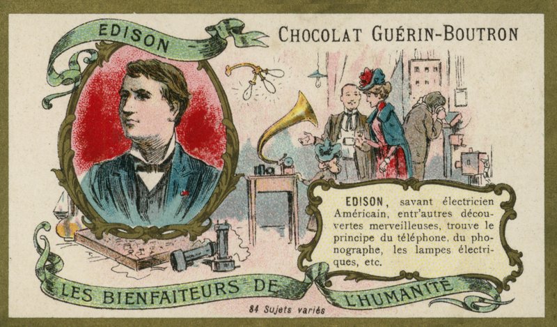 Thomas Edison amerikai feltaláló (chromolitho) alkotó: French School