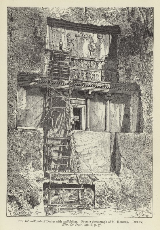 Darius sírja állványzattal alkotó: French School