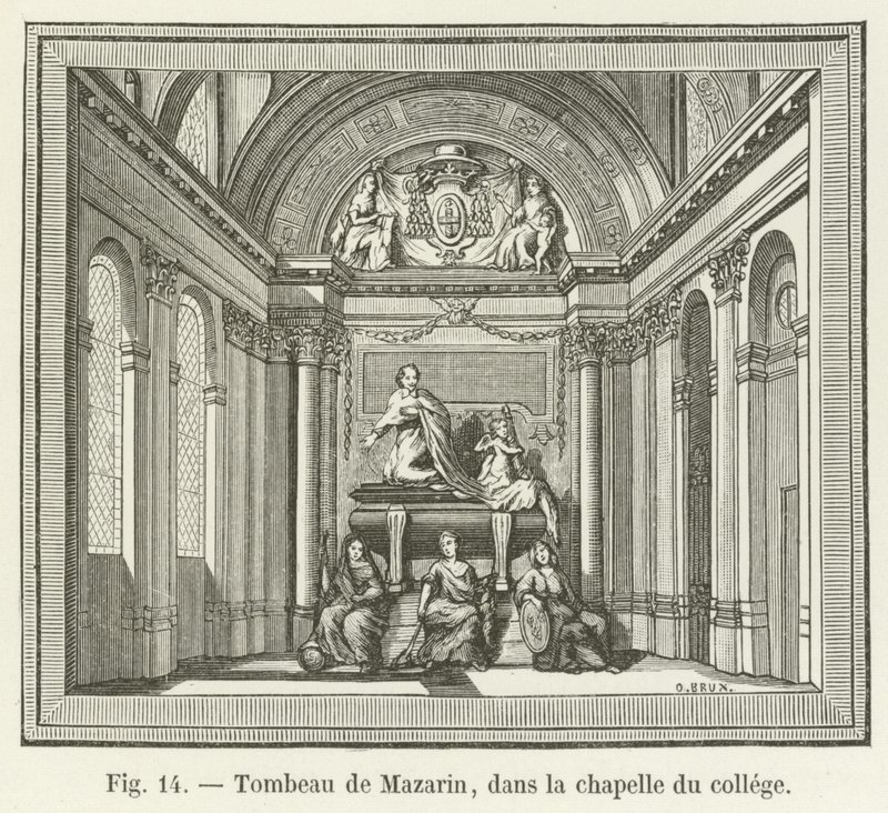 Mazarin sírja, a főiskola kápolnájában alkotó: French School
