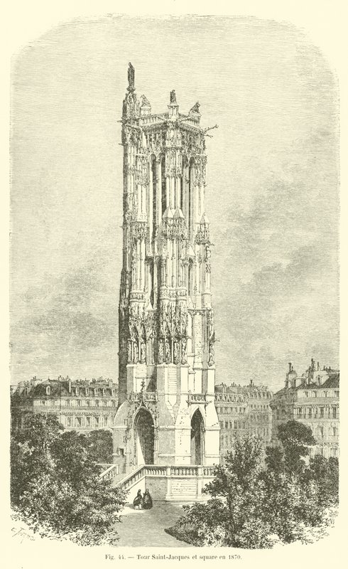 Tour Saint-Jacques és tér 1870-ben alkotó: French School